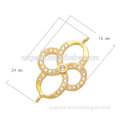 2016 hollow copper jewelry accessory fashion platinum colors loop cz micro pave connector